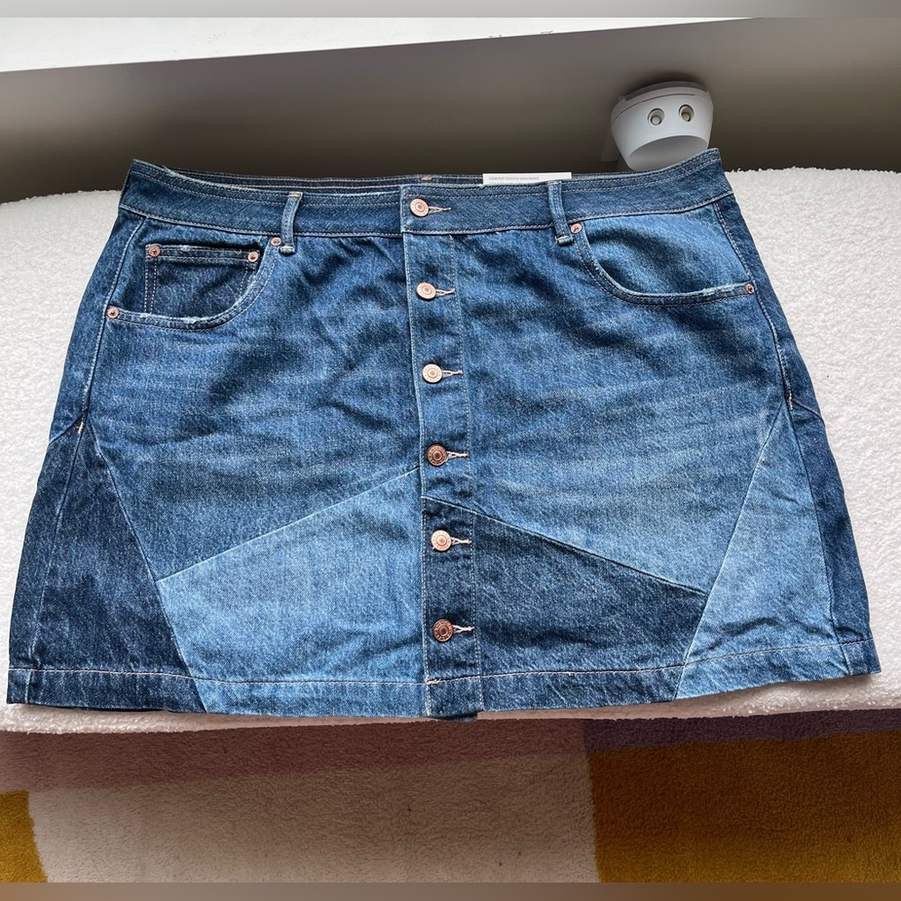 American Eagle Patchwork Denim Skirt